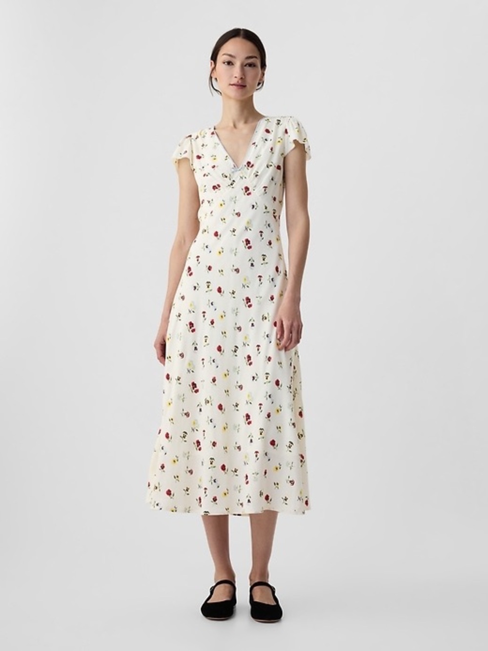 Doen x gap collab floral midi dress